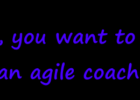 So, you want to be an agile coach?